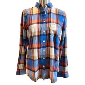 JCrew Colorful Plaid Button-Up Shirt large “perfect fit”